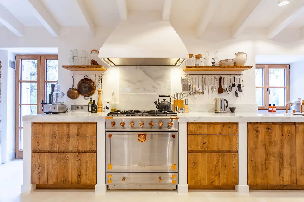 Open-plan kitchen